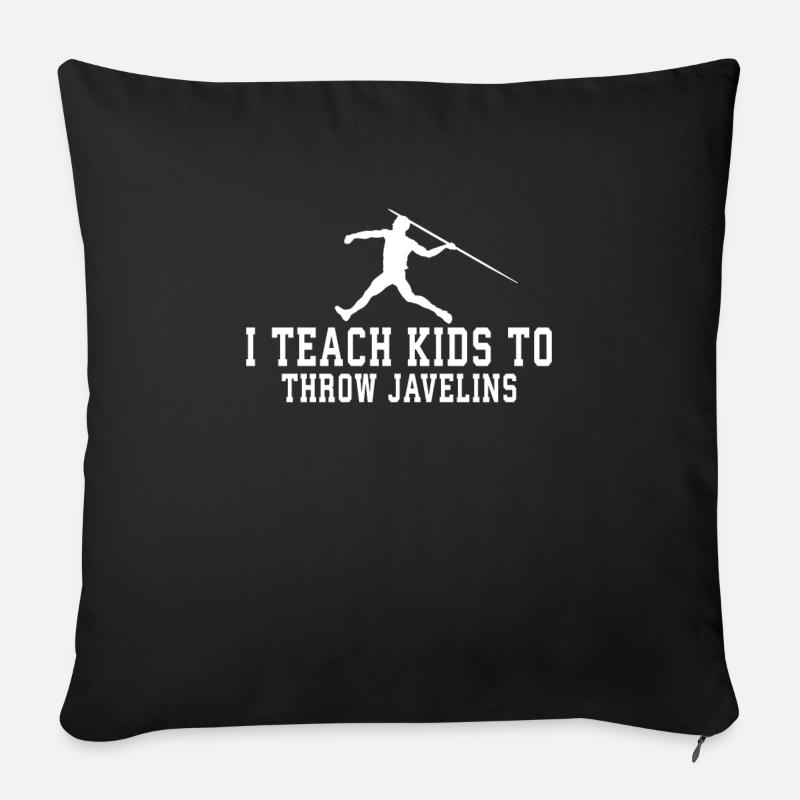 Javelin throw extensor athletics Javelin thrower - Sofa pillowcase 17,3'' x 17,3'' (45 x 45 cm) - black