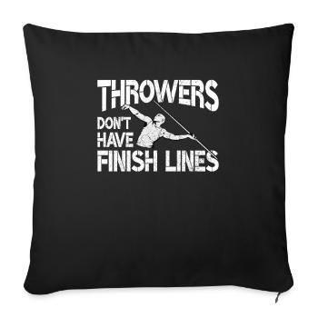 Javelin throw extensor athletics Javelin thrower - Sofa pillowcase 17,3'' x 17,3'' (45 x 45 cm) - black - Front