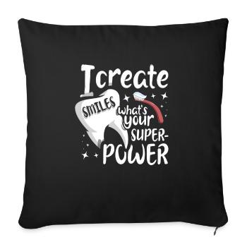 Assistant de laboratoire dentaire Assistant de laboratoire dentaire - Housse de coussin décorative 45 x 45 cm - noir - Devant
