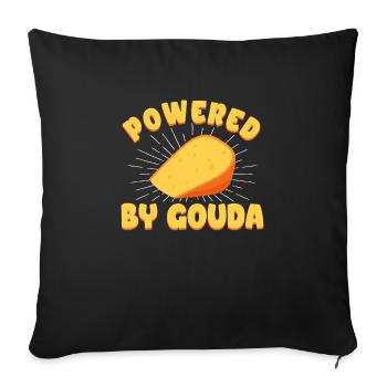Gouda cheese - Sofa pillowcase 17,3'' x 17,3'' (45 x 45 cm) - black - Front