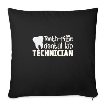 Assistant de laboratoire dentaire Assistant de laboratoire dentaire - Housse de coussin décorative 45 x 45 cm - noir - Devant