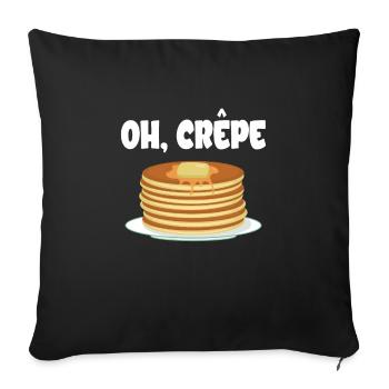 Pancakes - Sofa pillowcase 17,3'' x 17,3'' (45 x 45 cm) - black - Front