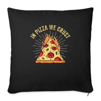 Pizza Baker Make your own pizza - Sofa pillowcase 17,3'' x 17,3'' (45 x 45 cm) - black - Front