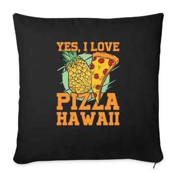 Pizza Bäcker Pizza selber machen - Sofakissenbezug 45 x 45 cm - Schwarz - Vorne
