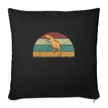 Giganotosaurus Dinosaur Children Dino Gift - Sofa pillowcase 17,3'' x 17,3'' (45 x 45 cm) - black - Front