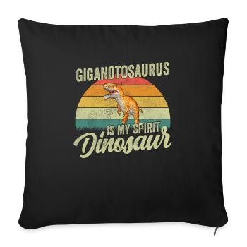Giganotosaurus Dinosaur Children Dino Gift - Sofa pillowcase 17,3'' x 17,3'' (45 x 45 cm) - black - Front