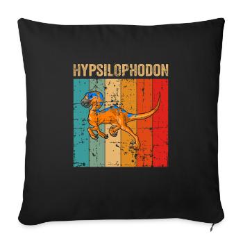 Hypsilophodon Dinosaur Children Dino Gift - Sofa pillowcase 17,3'' x 17,3'' (45 x 45 cm) - black - Front