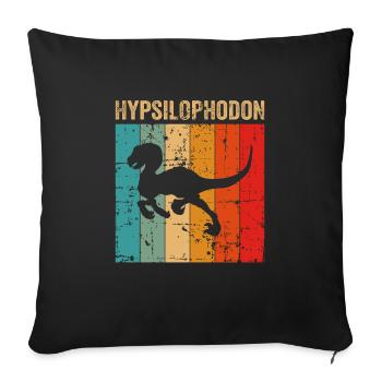 Hypsilophodon Dinosaur Children Dino Gift - Sofa pillowcase 17,3'' x 17,3'' (45 x 45 cm) - black - Front