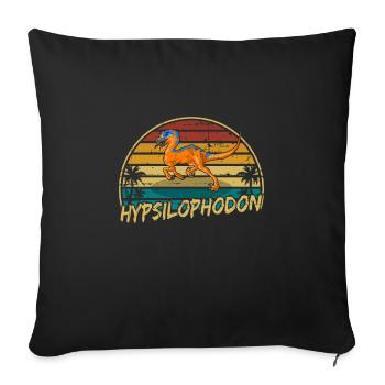 Hypsilophodon Dinosaur Children Dino Gift - Sofa pillowcase 17,3'' x 17,3'' (45 x 45 cm) - black - Front