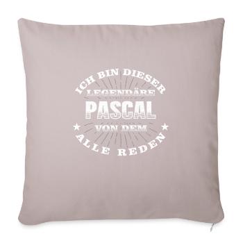 Legendärer Pascal lustiger vorname Name - Sofakissenbezug 45 x 45 cm - helles Taupe - Vorne