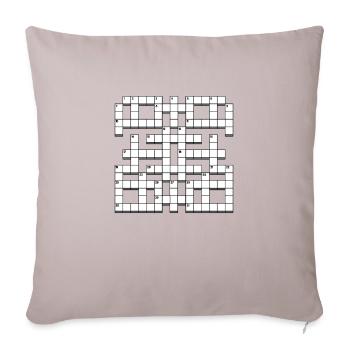 Kreuzworträtsel Lösen - Sofakissenbezug 45 x 45 cm - helles Taupe - Vorne