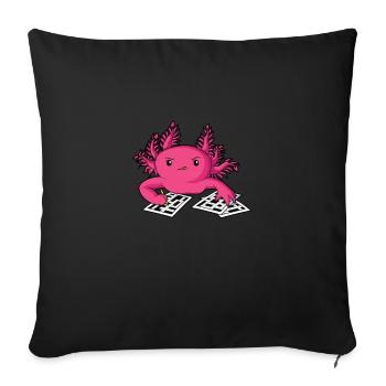 Résoudre des mots croisés - Housse de coussin décorative 45 x 45 cm - noir - Devant