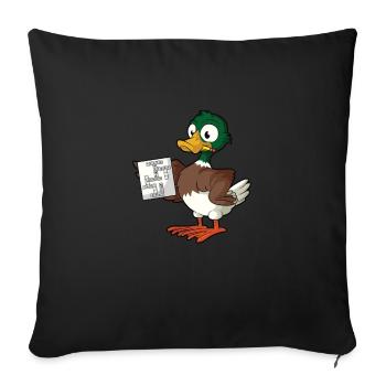 Résoudre des mots croisés - Housse de coussin décorative 45 x 45 cm - noir - Devant