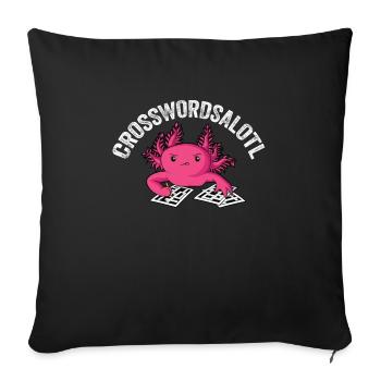 Résoudre des mots croisés - Housse de coussin décorative 45 x 45 cm - noir - Devant