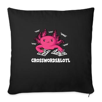 Résoudre des mots croisés - Housse de coussin décorative 45 x 45 cm - noir - Devant