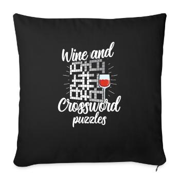 Solve crossword puzzles - Sofa pillowcase 17,3'' x 17,3'' (45 x 45 cm) - black - Front