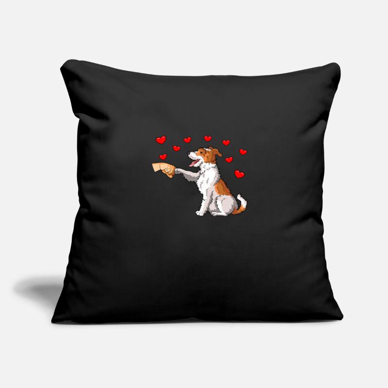 Chien Fox Terrier à poil dur Housse de coussin décorative 45 x 45 cm