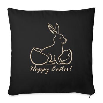 JOYEUSE PÂQUES - Housse de coussin décorative 45 x 45 cm - noir - Devant