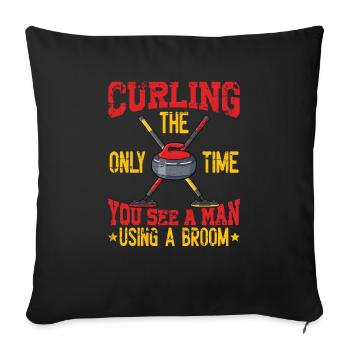 Attirer - Housse de coussin décorative 45 x 45 cm - noir - Devant