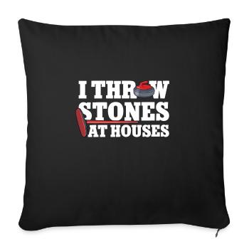 Attirer - Housse de coussin décorative 45 x 45 cm - noir - Devant