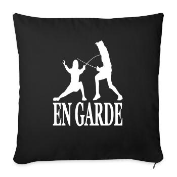 Fencing En Garde Fencing Sword Sports Gift - Sofa pillowcase 17,3'' x 17,3'' (45 x 45 cm) - black - Front