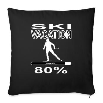 Ski Holiday Ski Goggles Skiing Slalom Gift Idea - Sofa pillowcase 17,3'' x 17,3'' (45 x 45 cm) - black - Front