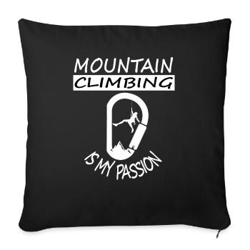 Alpinisme Alpiniste Idée cadeau d’alpinisme - Housse de coussin décorative 45 x 45 cm - noir - Devant