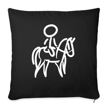 Rider on Horse Rider Minimalist Minimalism - Sofa pillowcase 17,3'' x 17,3'' (45 x 45 cm) - black - Front