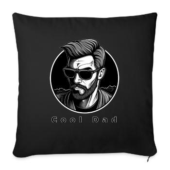 Cool Dad - Sofakissenbezug 45 x 45 cm - Schwarz - Vorne