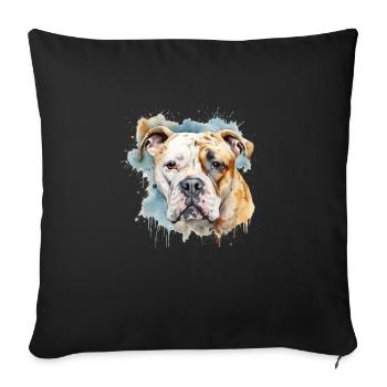 American Bulldog - Sofa pillowcase 17,3'' x 17,3'' (45 x 45 cm) - black - Front