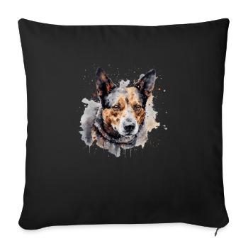 Bouvier australien - Housse de coussin décorative 45 x 45 cm - noir - Devant
