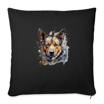 Bouvier australien - Housse de coussin décorative 45 x 45 cm - noir - Devant