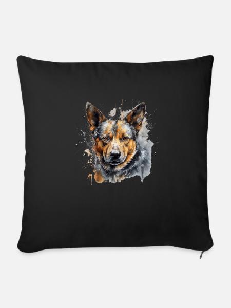 Australian Cattle Dog - Sofakissenbezug 45 x 45 cm - Schwarz