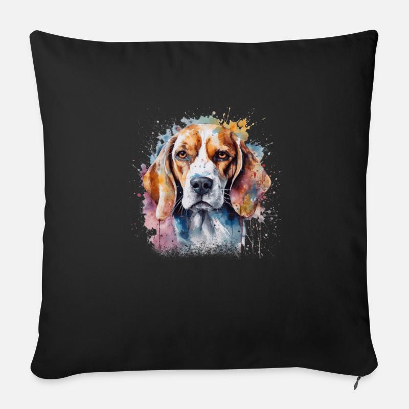 Beagle - Sofakissenbezug 45 x 45 cm - Schwarz