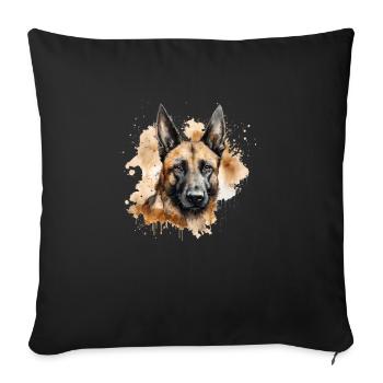 Belgian Malinois - Sofakissenbezug 45 x 45 cm - Schwarz - Vorne