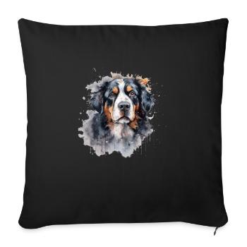 Bouvier bernois - Housse de coussin décorative 45 x 45 cm - noir - Devant