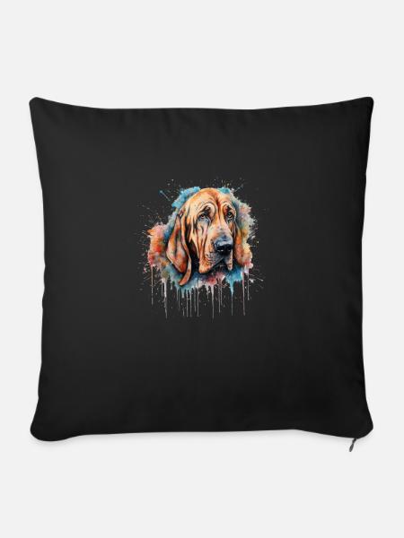 Bloodhound - Sofakissenbezug 45 x 45 cm - Schwarz