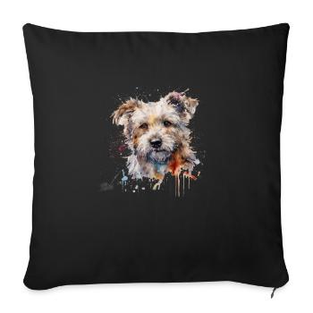 Bolonka Zwetna - Housse de coussin décorative 45 x 45 cm - noir - Devant