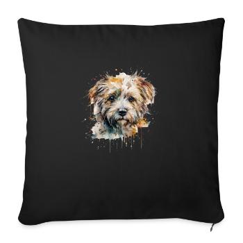 Bolonka Zwetna - Housse de coussin décorative 45 x 45 cm - noir - Devant