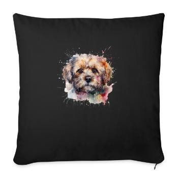 Bolonka Zwetna - Housse de coussin décorative 45 x 45 cm - noir - Devant