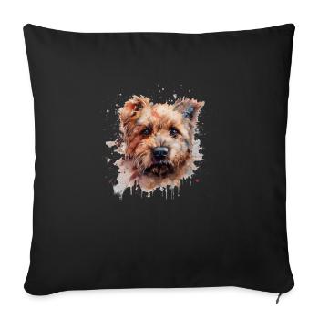 Bolonka Zwetna - Housse de coussin décorative 45 x 45 cm - noir - Devant