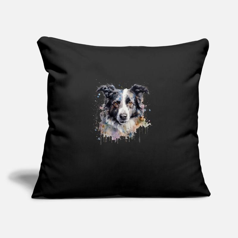 Border Collie Housse de coussin décorative 45 x 45 cm