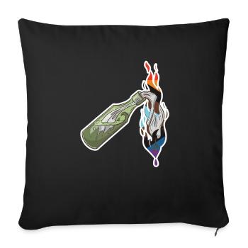 The first pride was a riot! - Sofa pillowcase 17,3'' x 17,3'' (45 x 45 cm) - black - Front
