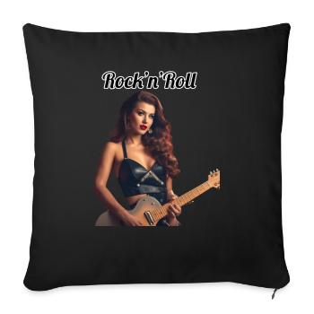 Pinup - Sofa pillowcase 17,3'' x 17,3'' (45 x 45 cm) - black - Front