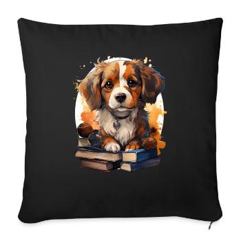 Beagle - Sofakissenbezug 45 x 45 cm - Schwarz - Vorne