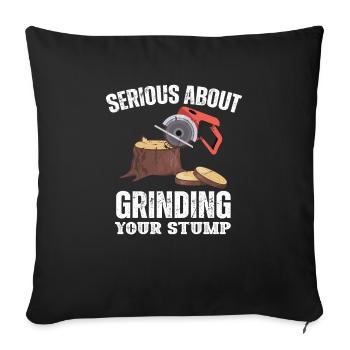 Bûcheron tronçonneuse arboriste - Housse de coussin décorative 45 x 45 cm - noir - Devant