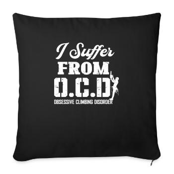Bûcheron tronçonneuse arboriste - Housse de coussin décorative 45 x 45 cm - noir - Devant