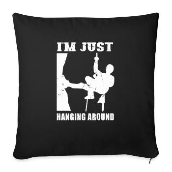 Bûcheron tronçonneuse arboriste - Housse de coussin décorative 45 x 45 cm - noir - Devant