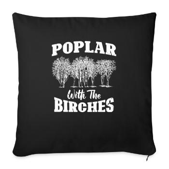 Bûcheron tronçonneuse arboriste - Housse de coussin décorative 45 x 45 cm - noir - Devant