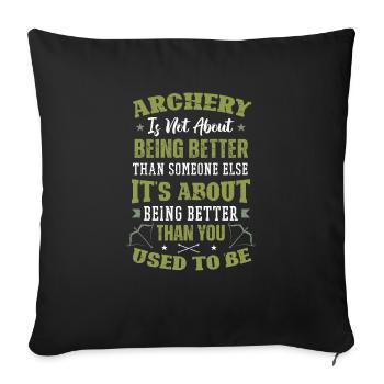 Archery Archery Bow - Sofa pillowcase 17,3'' x 17,3'' (45 x 45 cm) - black - Front